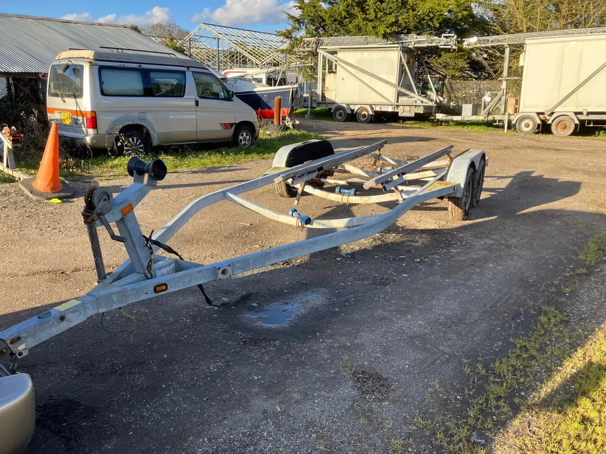 BOAT TRAILER 4 WHEEL 2600KG UNBRAKED YARD TRAILER - Image 1