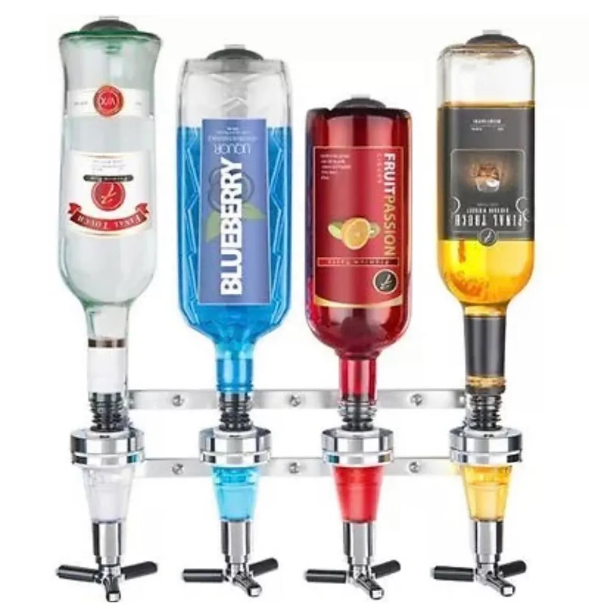 4 Bottle Wall Mounted Optic Dispenser Home Bar NEW - Image 4