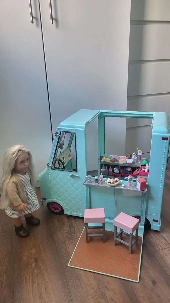 Our Generation Ice cream and sweet truck with doll - Image 1