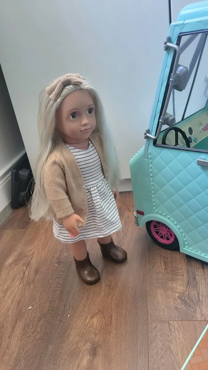 Our Generation Ice cream and sweet truck with doll - Image 2