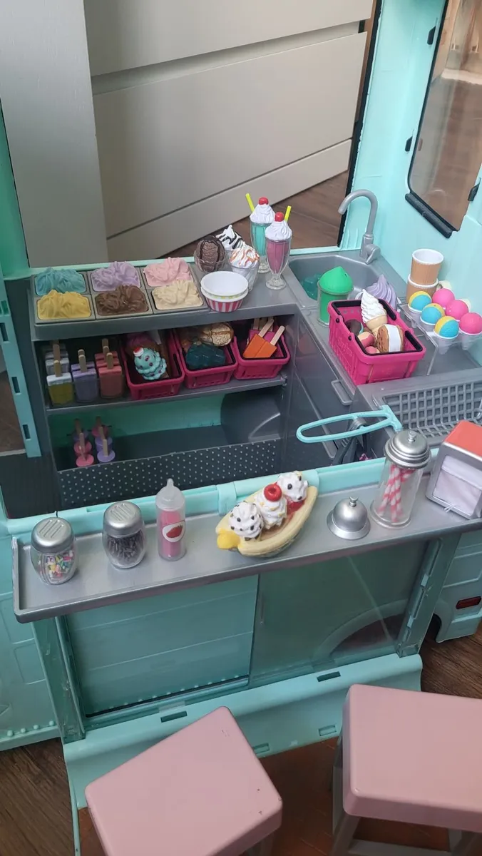 Our Generation Ice cream and sweet truck with doll - Image 3