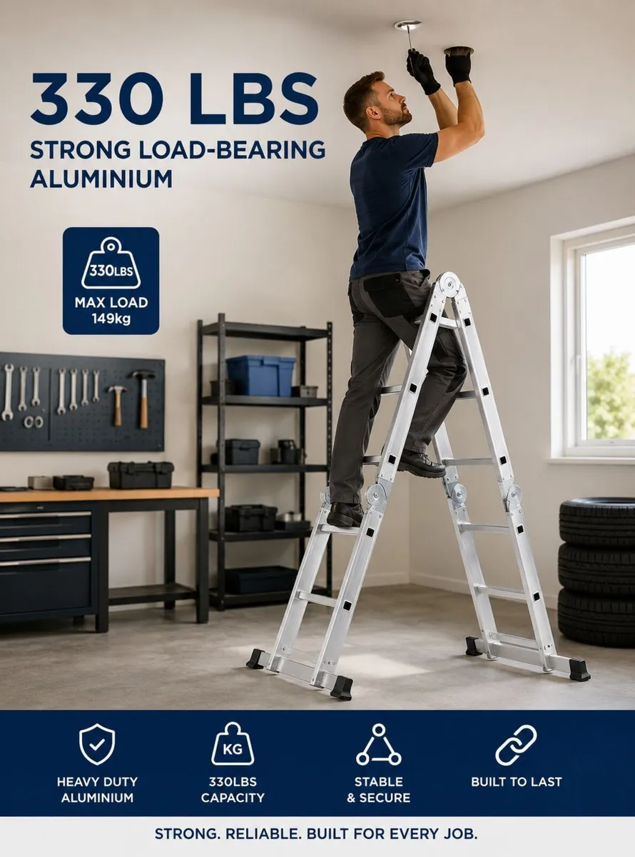 Multi-Purpose Folding Ladder 5.75m Heavy Duty - Image 3