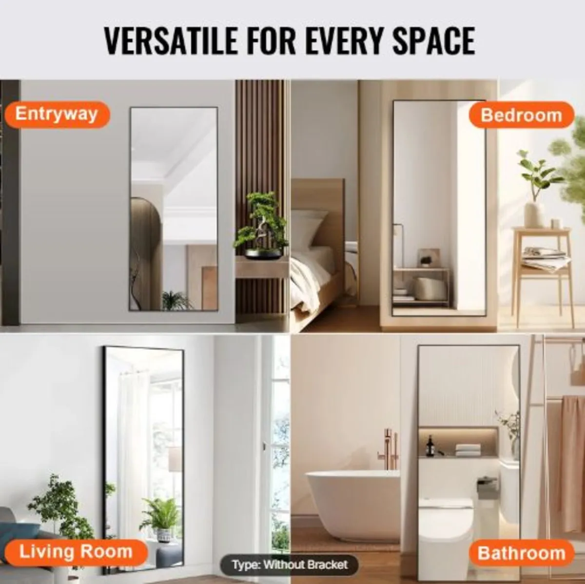 Full Length Mirror,71" x31",Extra Large Standing - Image 2