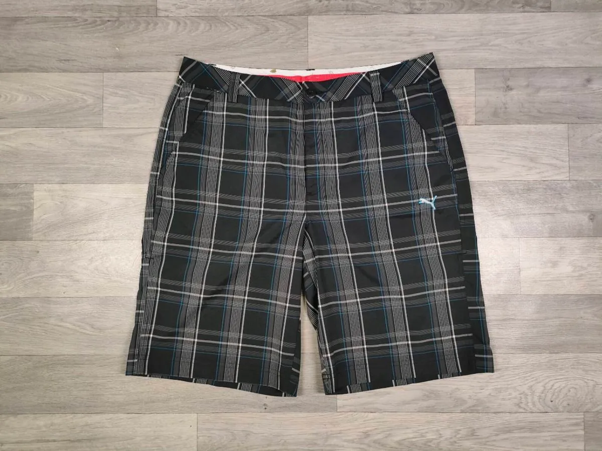 Puma Golf Check Shorts Mens Medium W34 - Image 1
