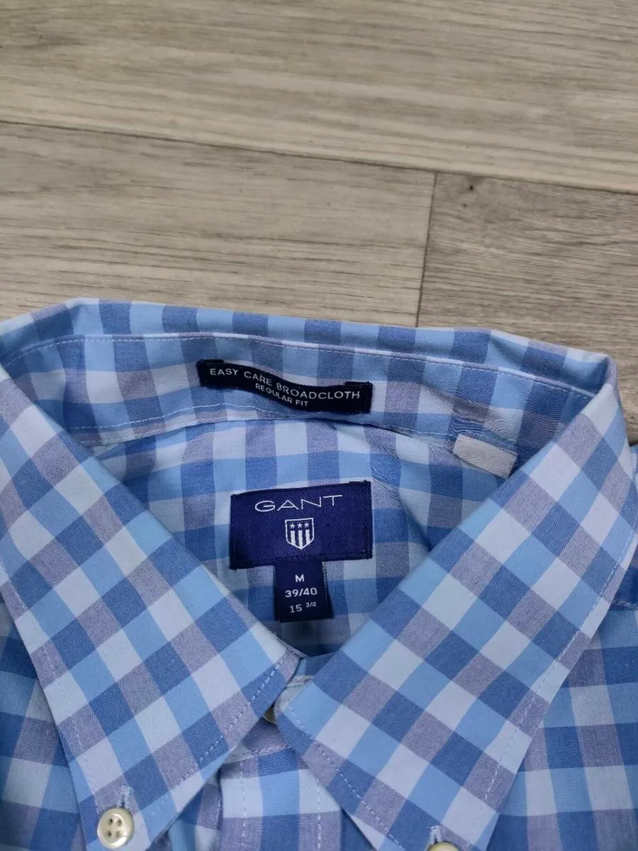 Gant Button Down Check Short Sleeve Shirt Mens M - Image 4