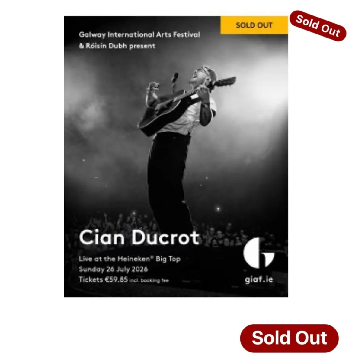 Cian Ducrot tickets galway x 4