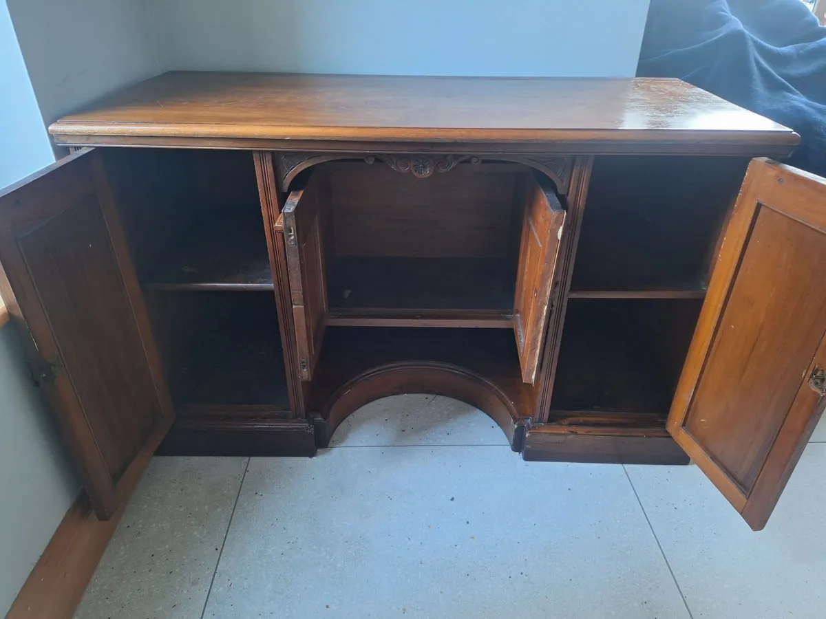 Antique Carved Writing Desk / Sideboard - Image 4