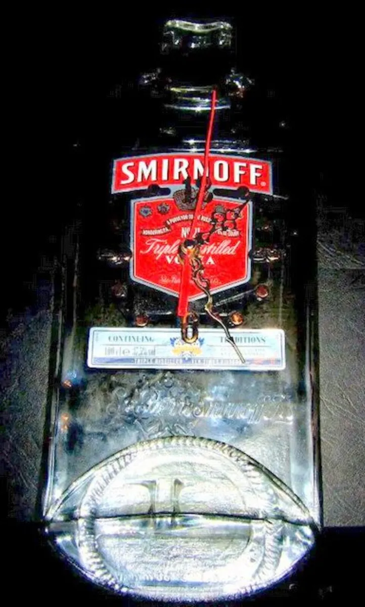 Vintage Smirnoff Bottle Wall Clock - Image 2