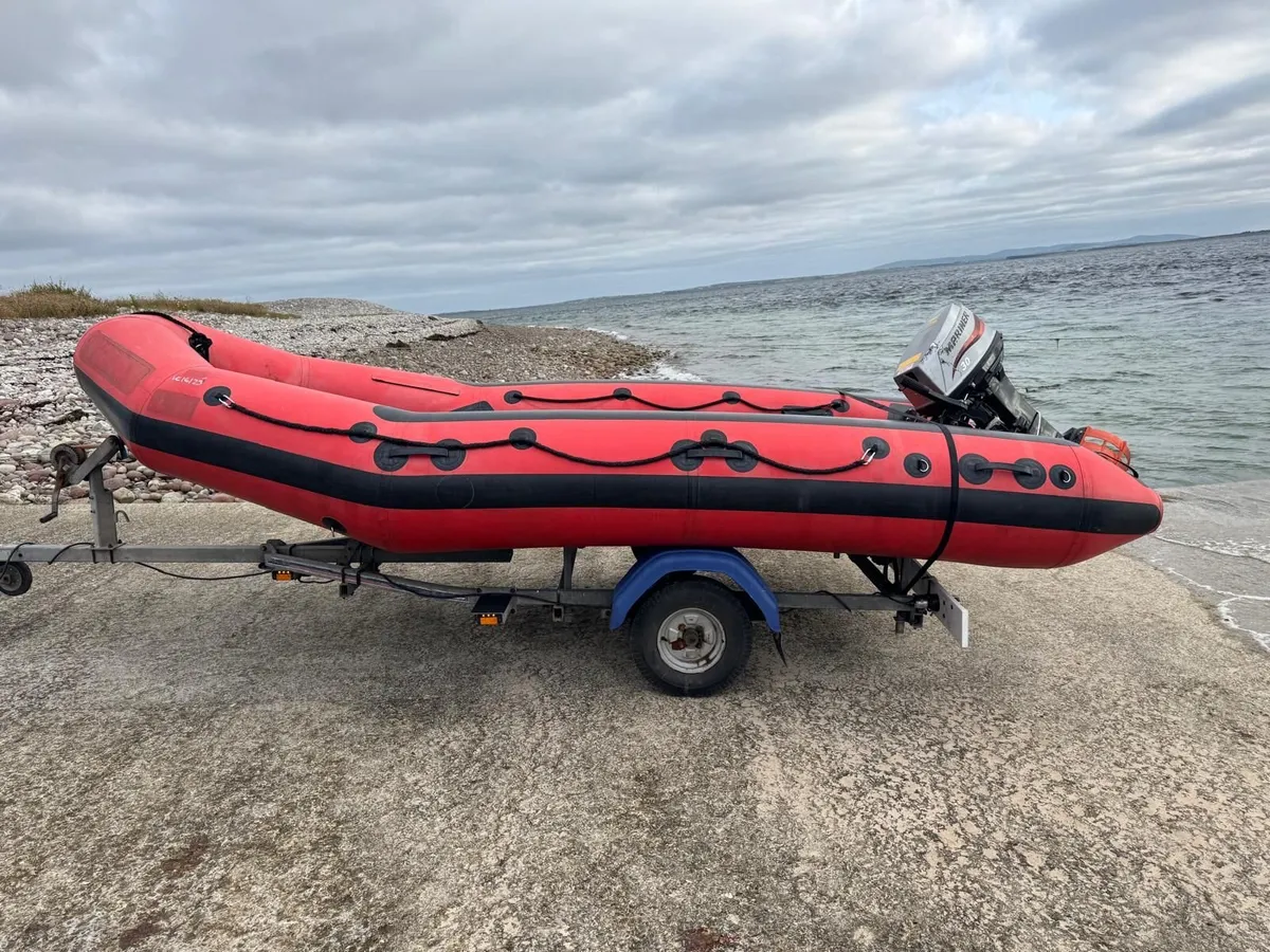 Inflatable Boat, Trailer & Engine - Image 1
