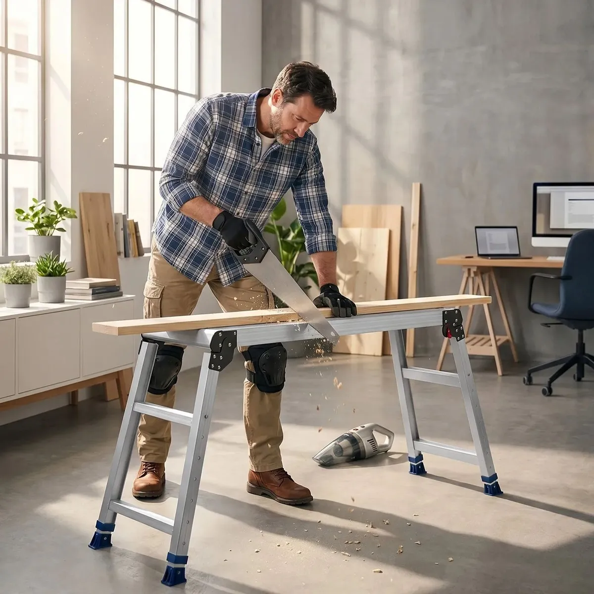 Folding Work Platform, Adjustable Height 584-876 m - Image 3