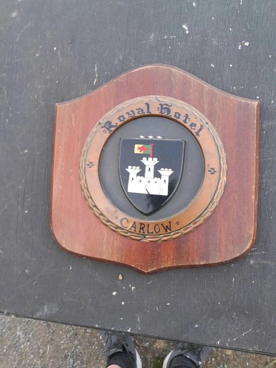 Royal Hotel carlow wooden plaque - Image 1