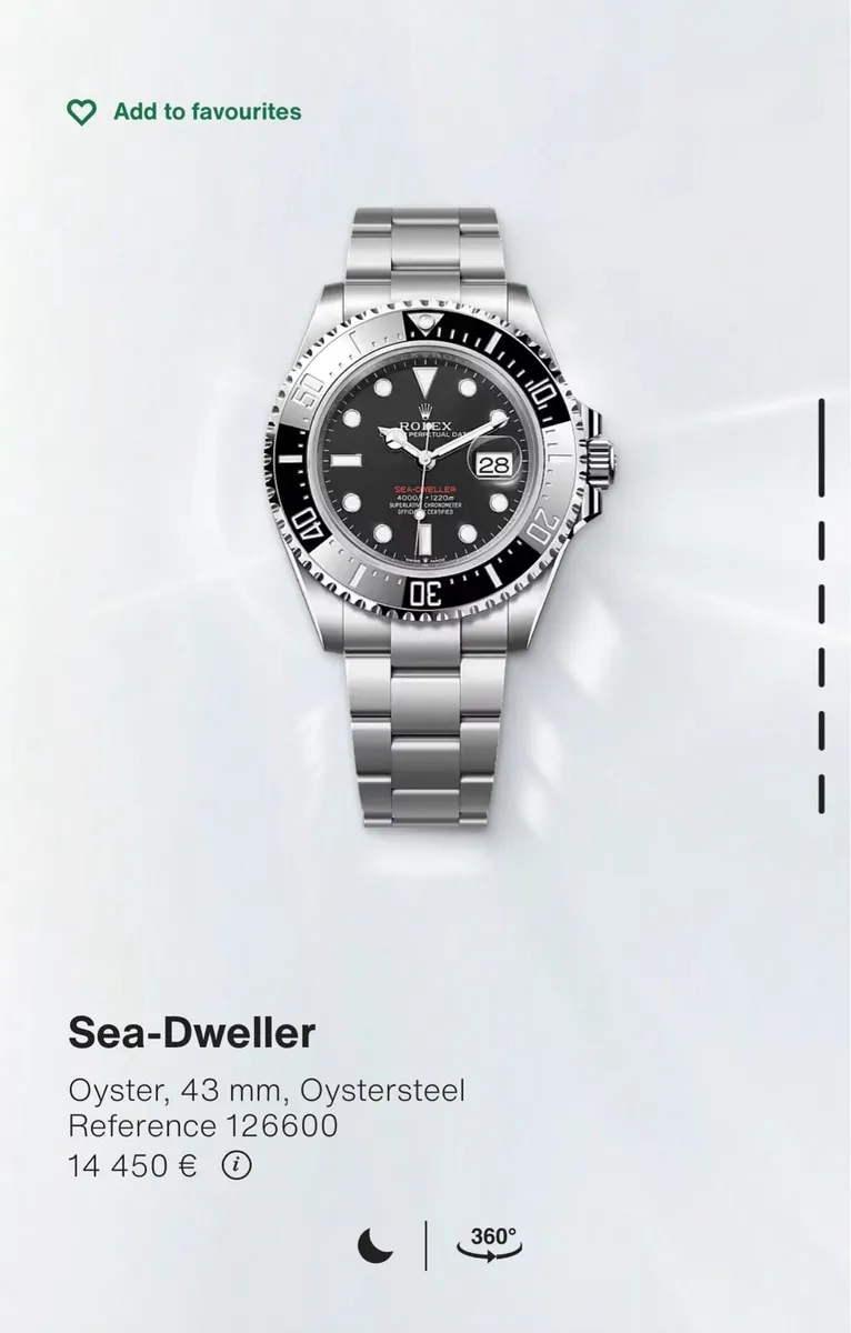 Rolex Sea Dweller,  August 2024 - Image 1