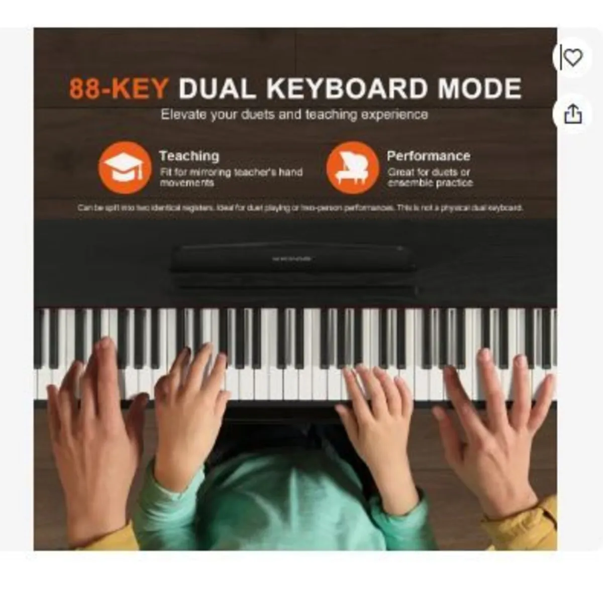 Weighted Digital Piano, 88 Key Fully - Image 2