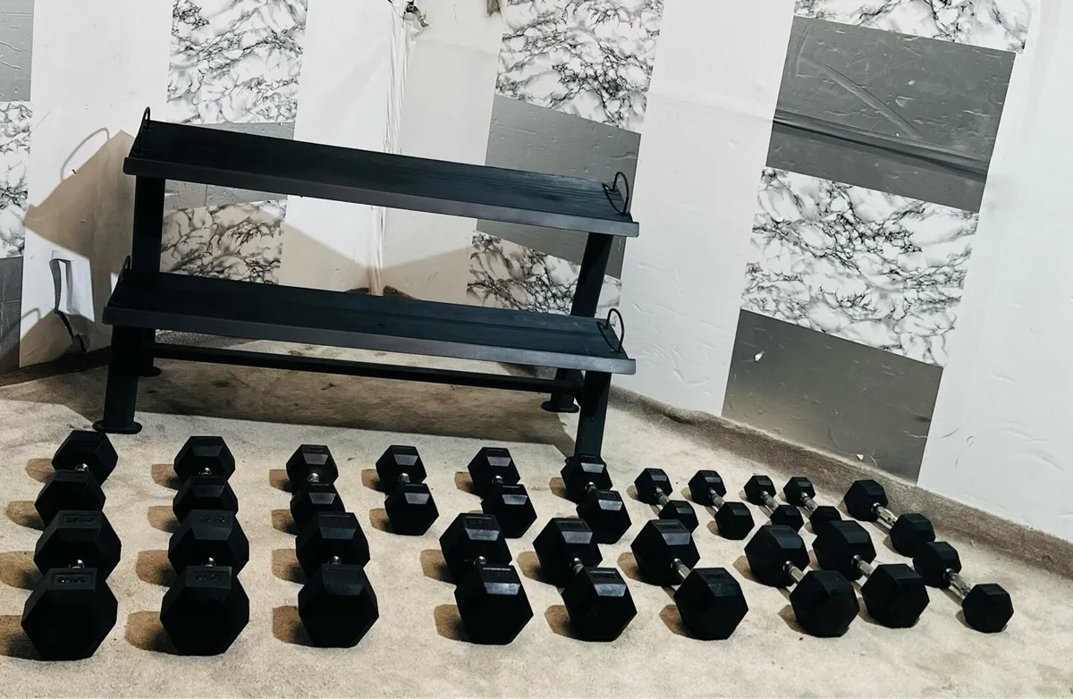 HEX DUMBBELLS WITH STORAGE RACK - Image 3