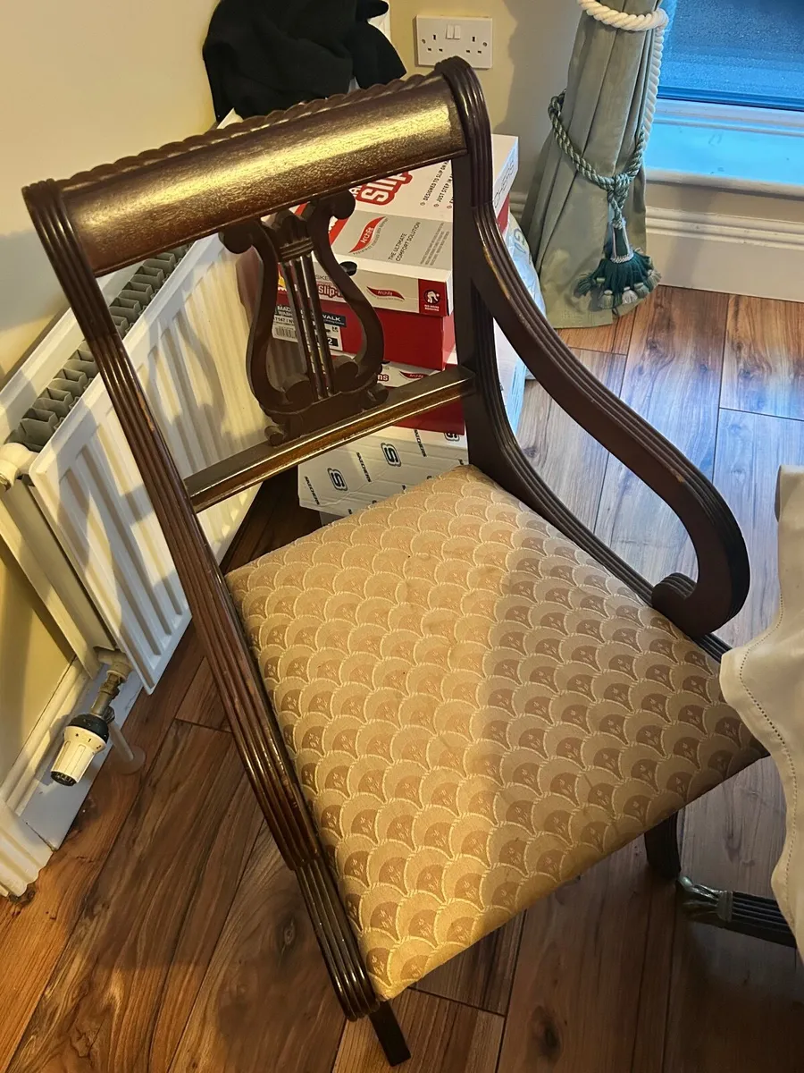 Dining room table and 8 chairs, kitchen cabinet - Image 3