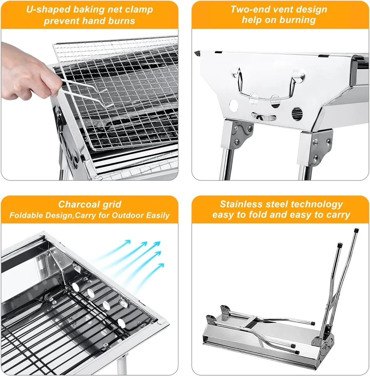 Picnic Patio Cooking  Folding Charcoal BBQ - Image 2