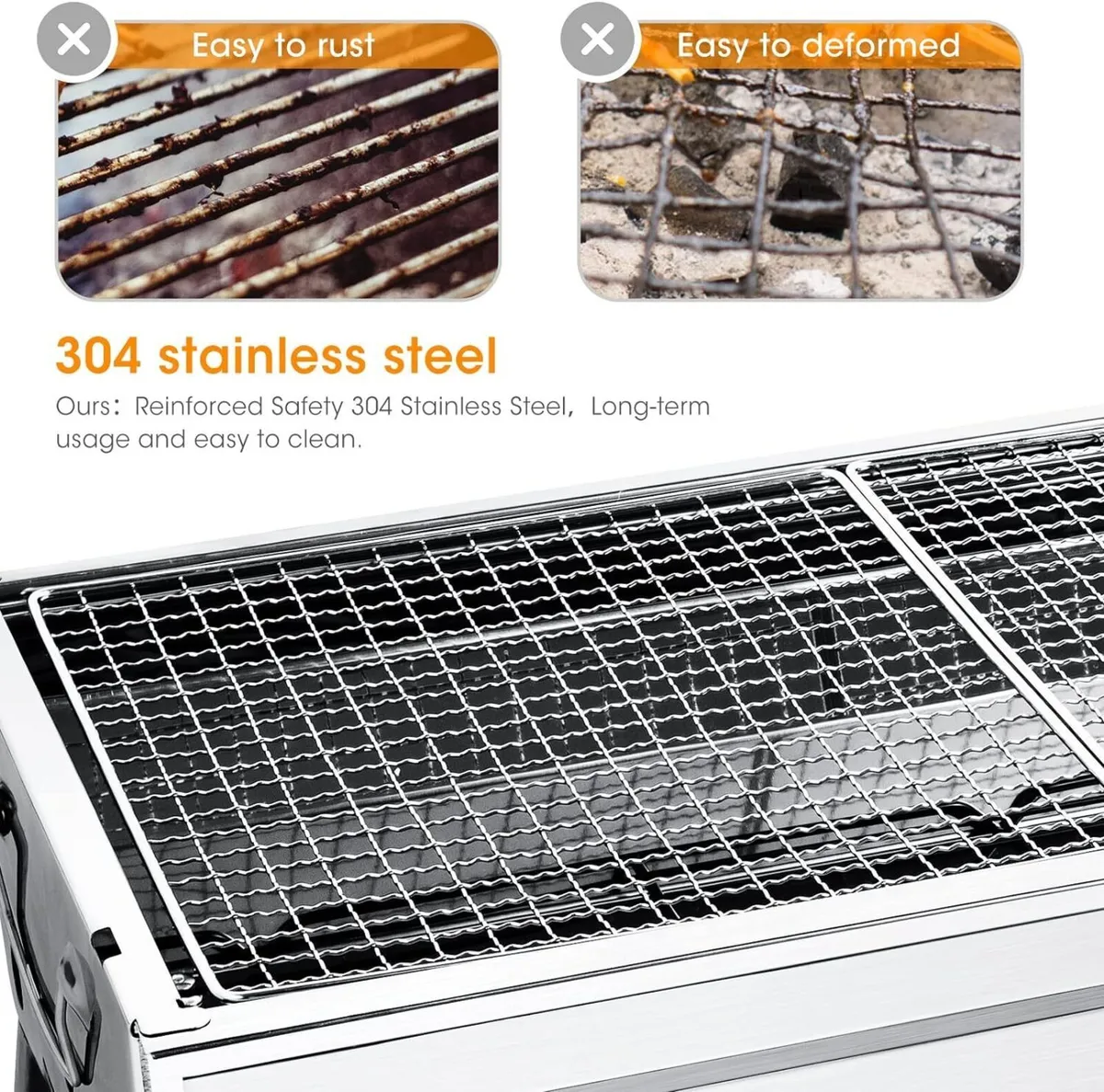 Picnic Patio Cooking  Folding Charcoal BBQ - Image 4