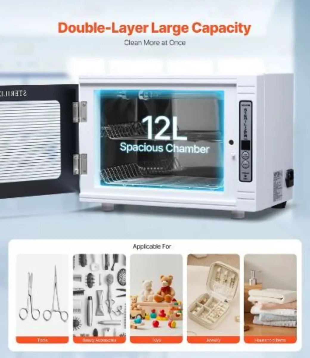 Nail Tool Cleaning Machine, 12L Large - Image 2