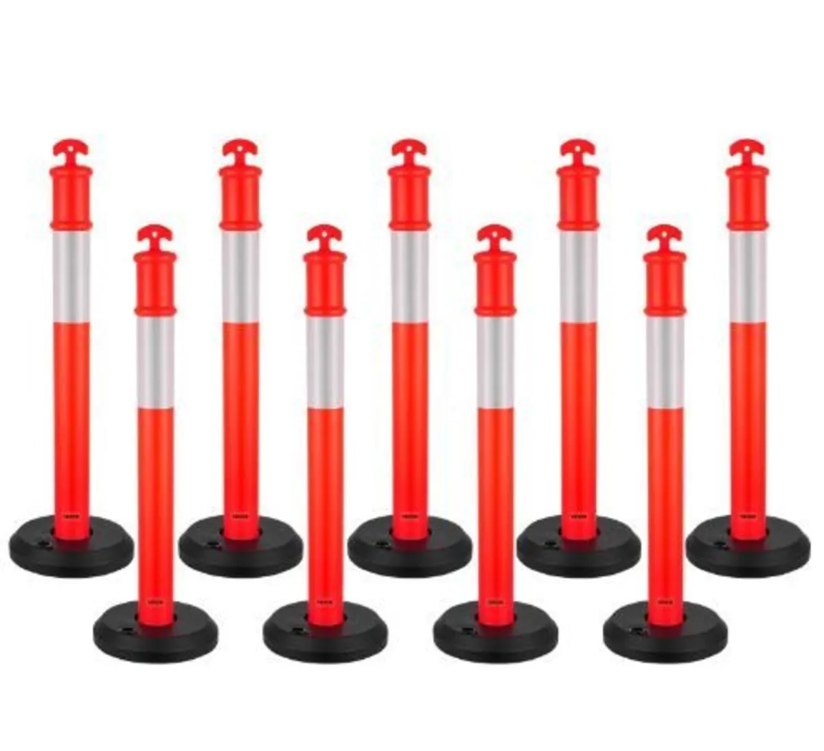 9 Pack Traffic Delineator Posts, 1140 mm - Image 1