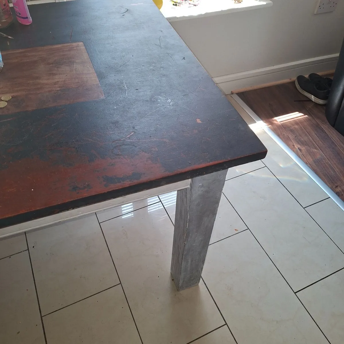 Kitchen Table and 4 chairs plus leather sofa - Image 4