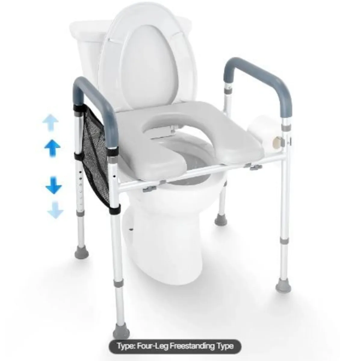 Raised Toilet Seat, 7-Position Height - Image 1