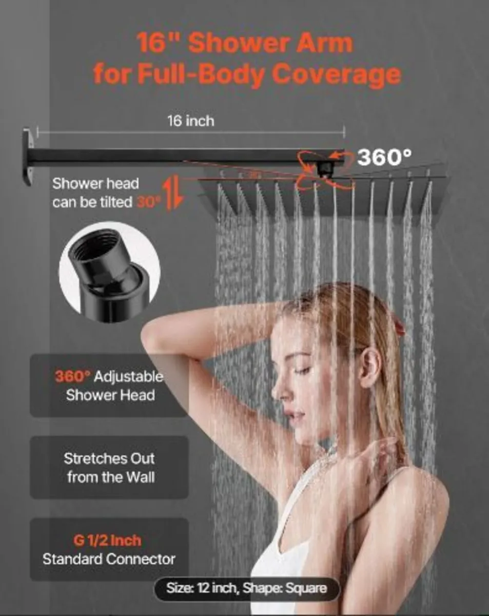 Shower Faucet Set, Rainfall Bathroom Shower - Image 2