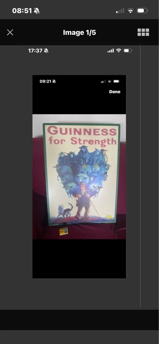 Large Vintage Guinness Metal Sign - Image 1