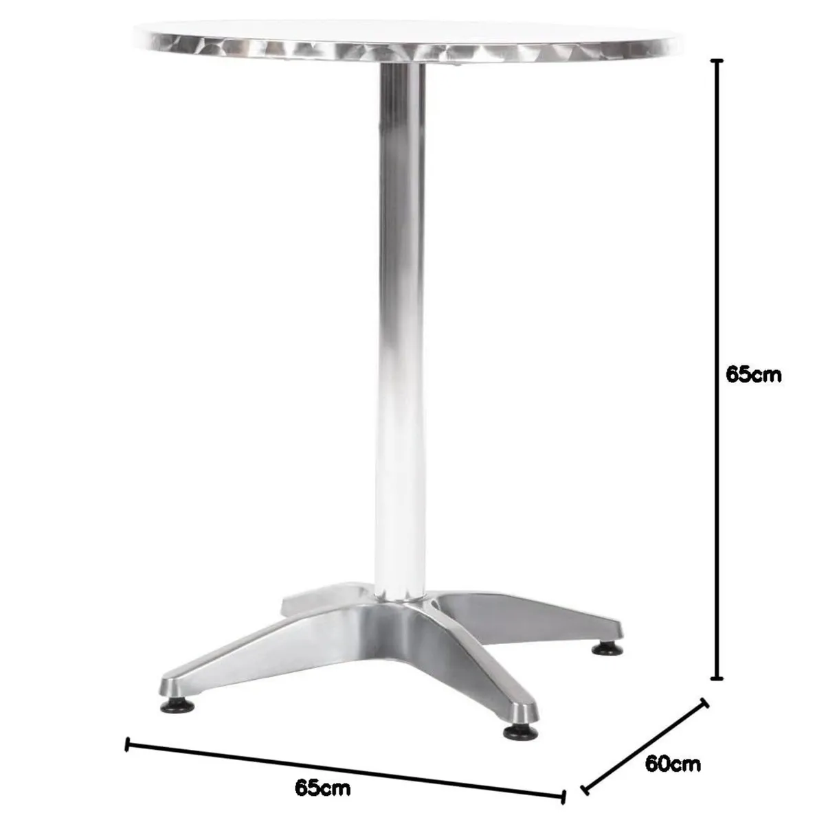 Bistro Bar Table Round Tabletop Dining whine - Image 2