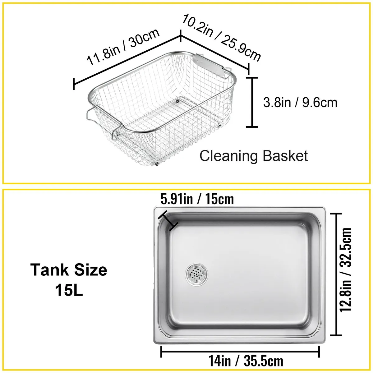 15L Digital Ultrasonic Cleaner Heated Timer System - Image 3
