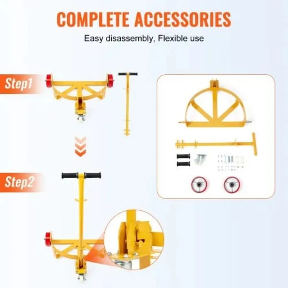 208.2 L Drum Dolly, 544.3 kg Load Capacity, Barrel - Image 4