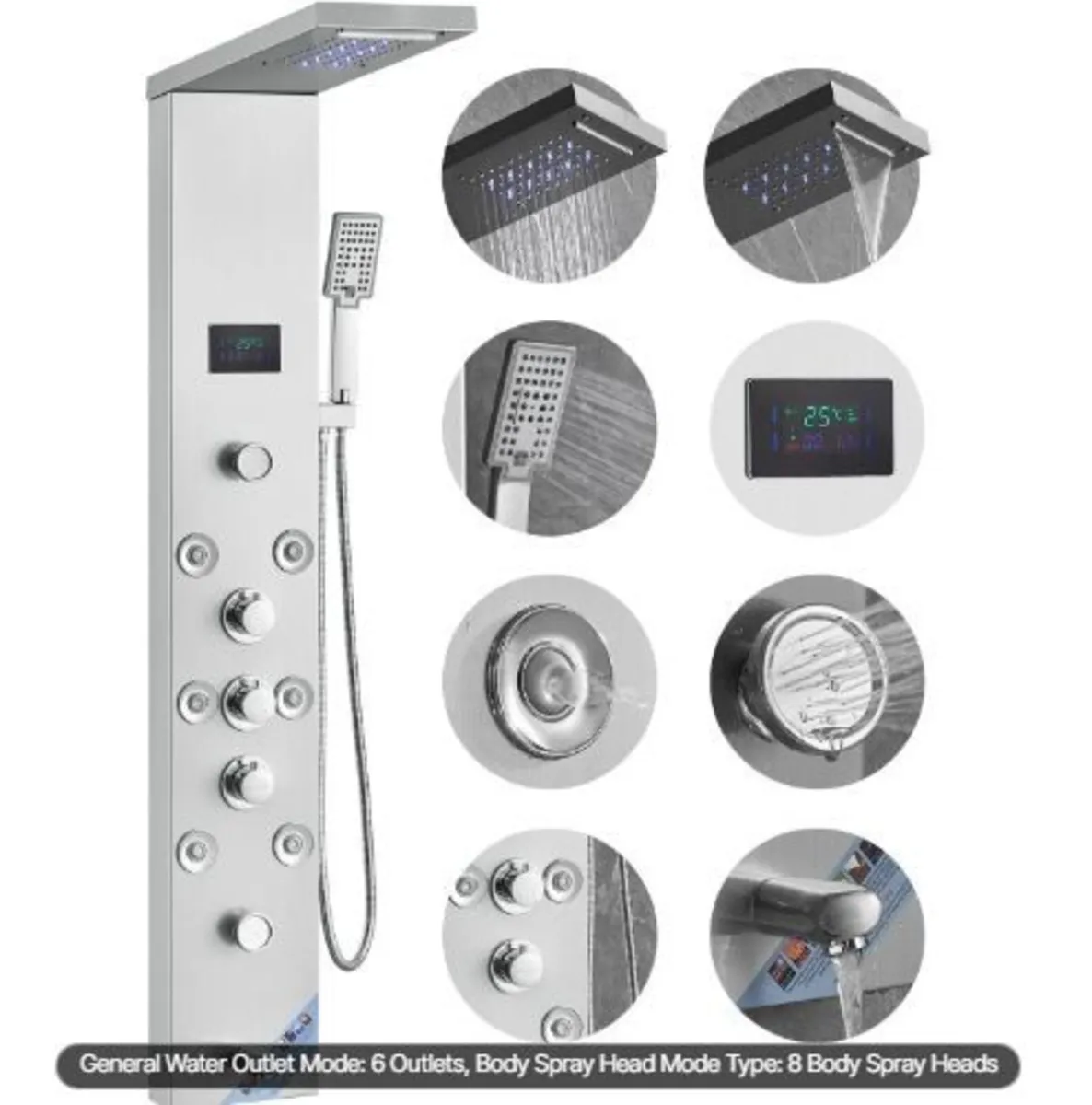 Shower Panel System, 6 Shower Modes - Image 4