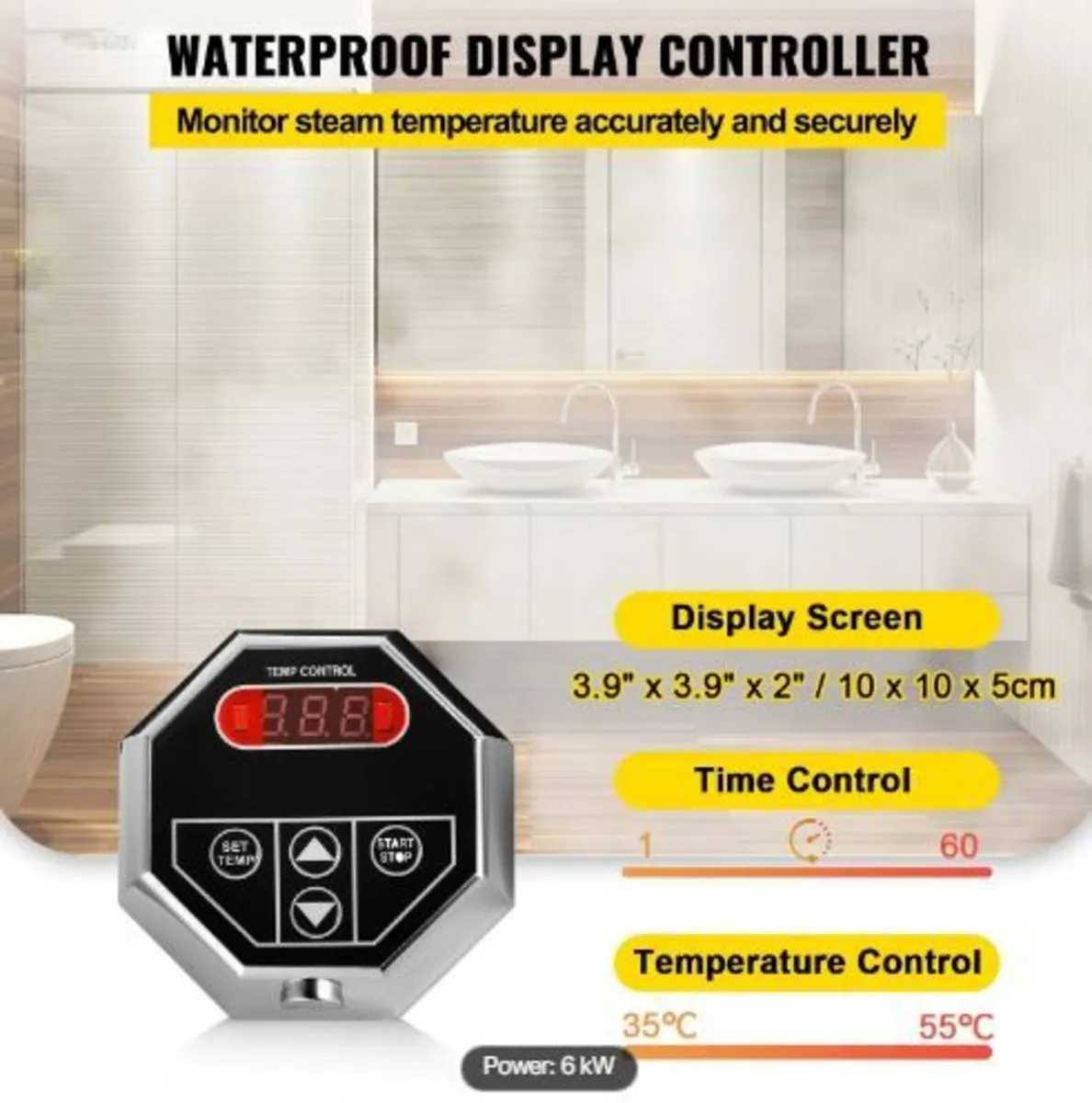 6KW Sauna Bath Steamer - Image 2