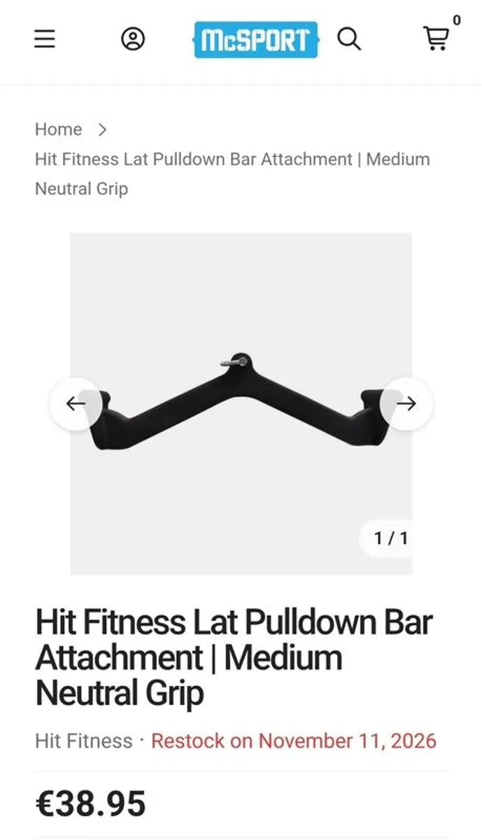 Lat Pull Down Bar - Image 3