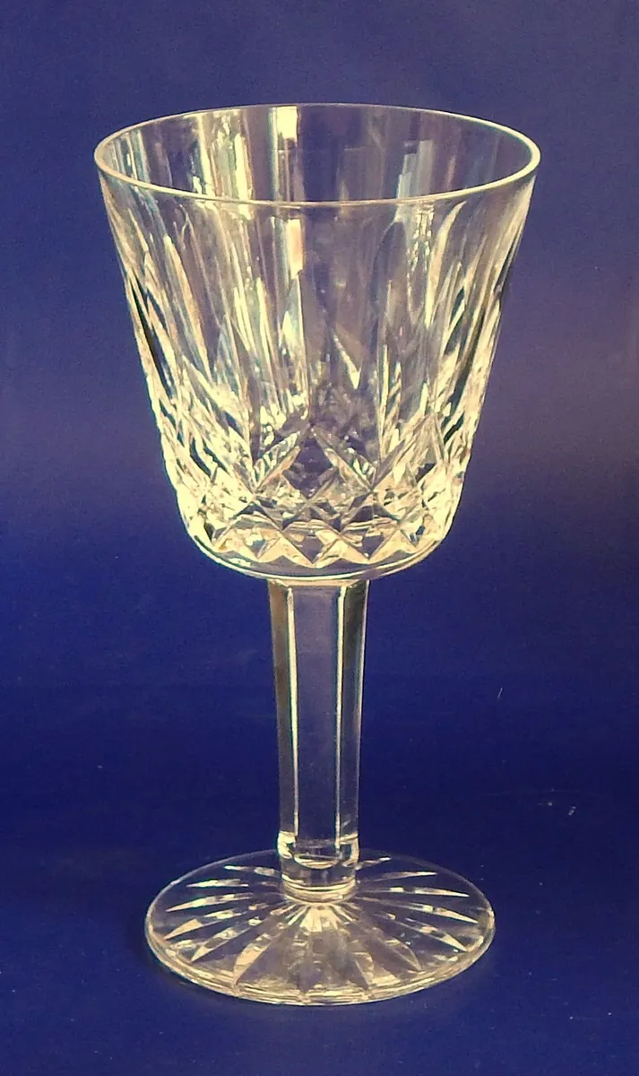 5 Waterford Crystal Stamped Wine Glasses - Image 4
