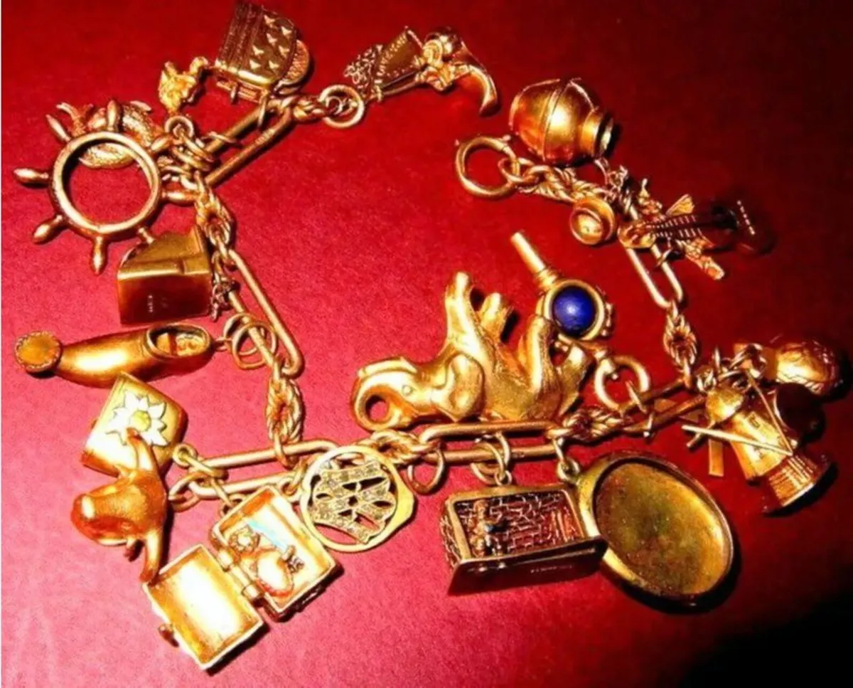 Gold Charm Bracelet/Dutch Diamonds/Vale Charms - Image 2