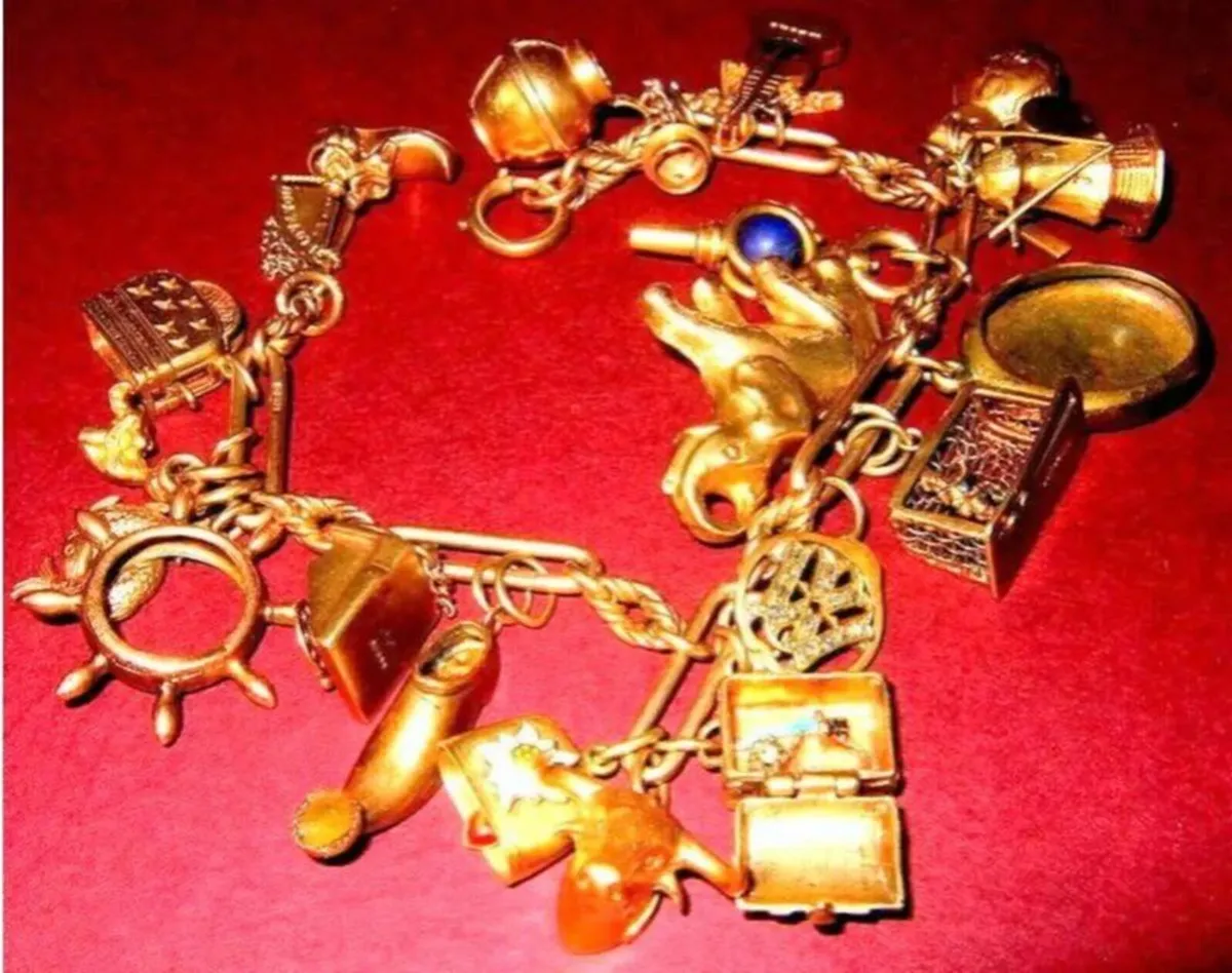 Gold Charm Bracelet/Dutch Diamonds/Vale Charms - Image 3