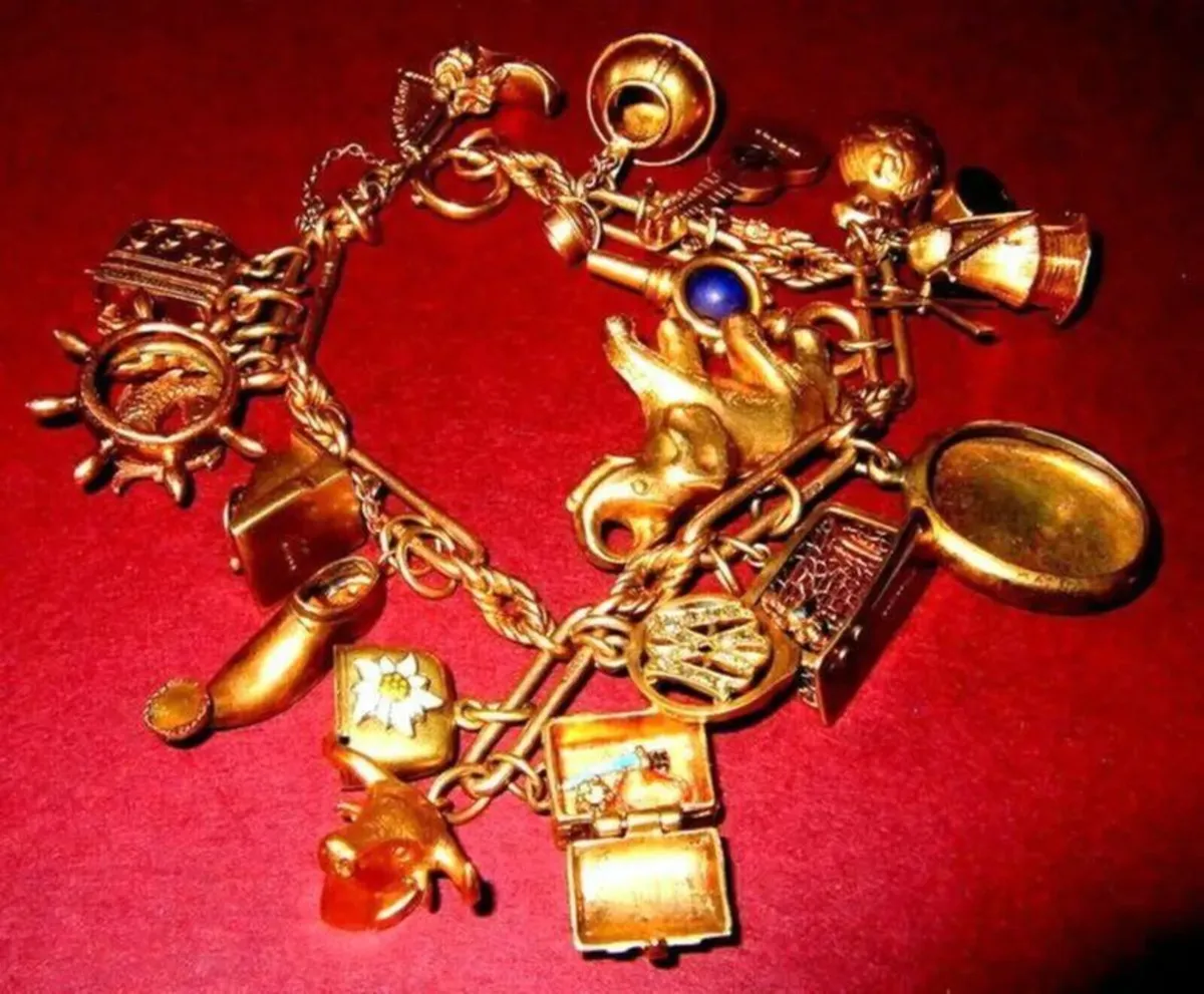 Gold Charm Bracelet/Dutch Diamonds/Vale Charms - Image 4