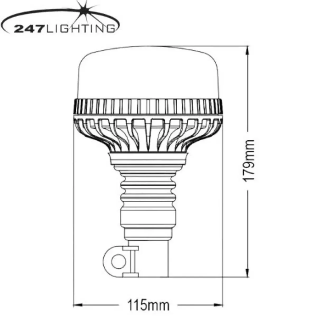 LED BEACON POLE MOUNTED FLEXI 12/24V - Image 2