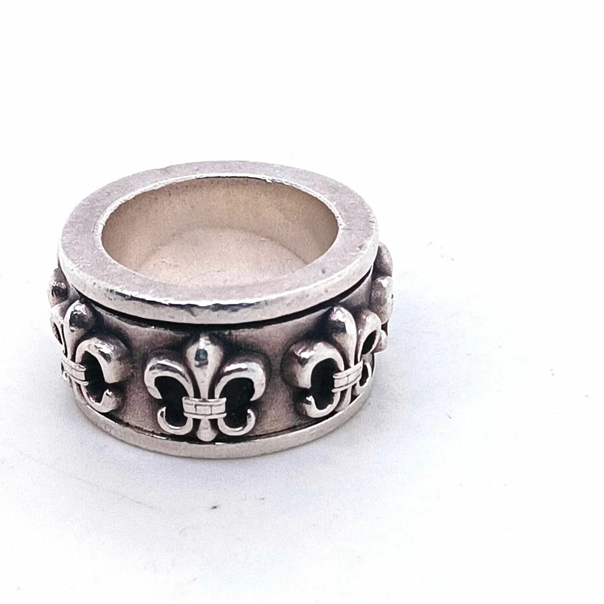 Chrome Hearts Fleur de Lis Spinning Silver Ring - Image 3