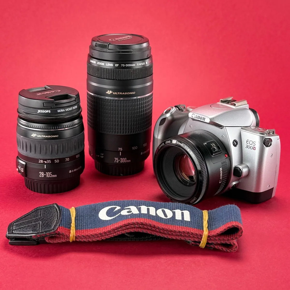 Canon EOS 300v film camera bundle - Image 1