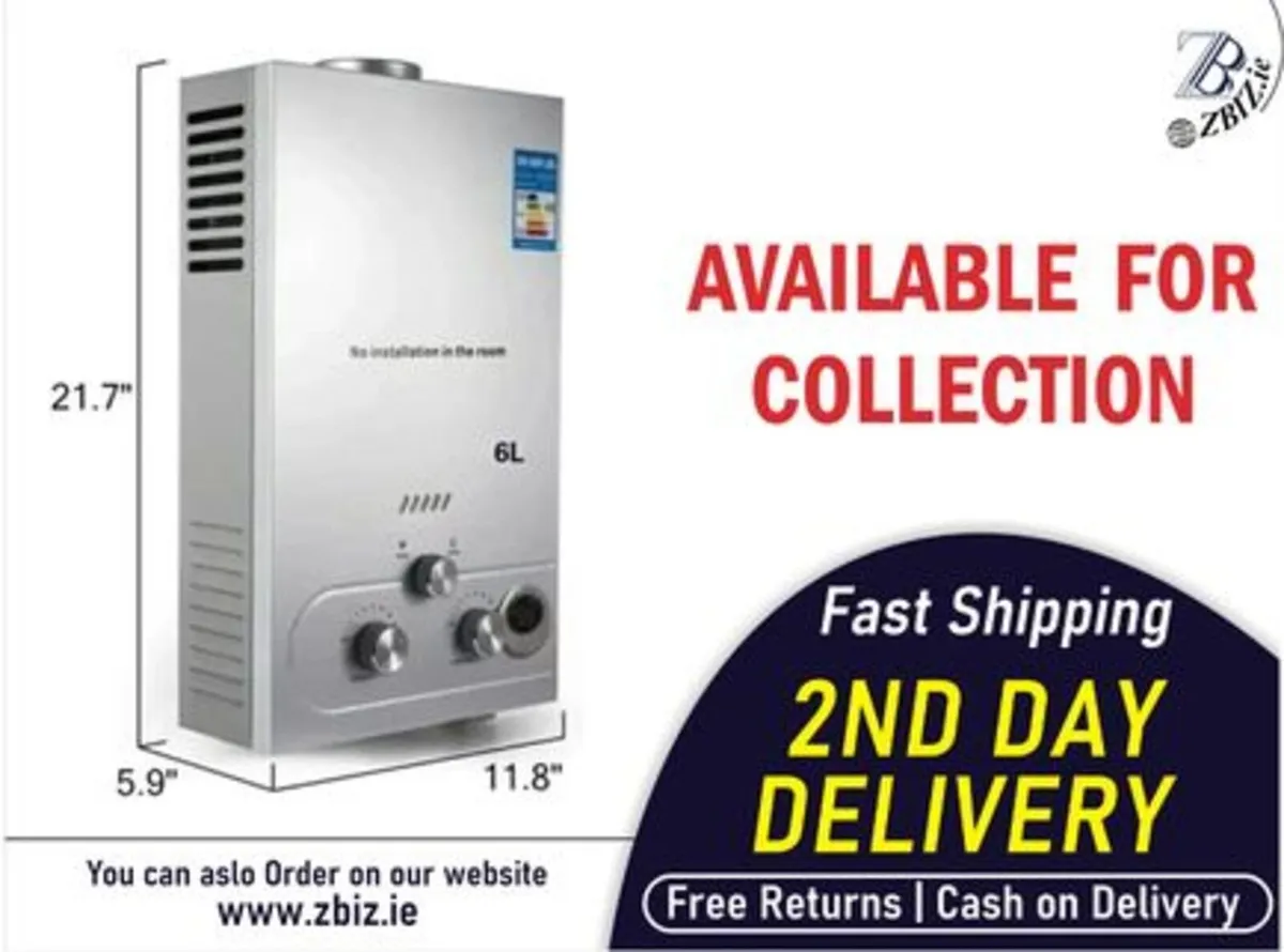 6L LPG Propane Gas Tankless Instant Water Heater - Image 1