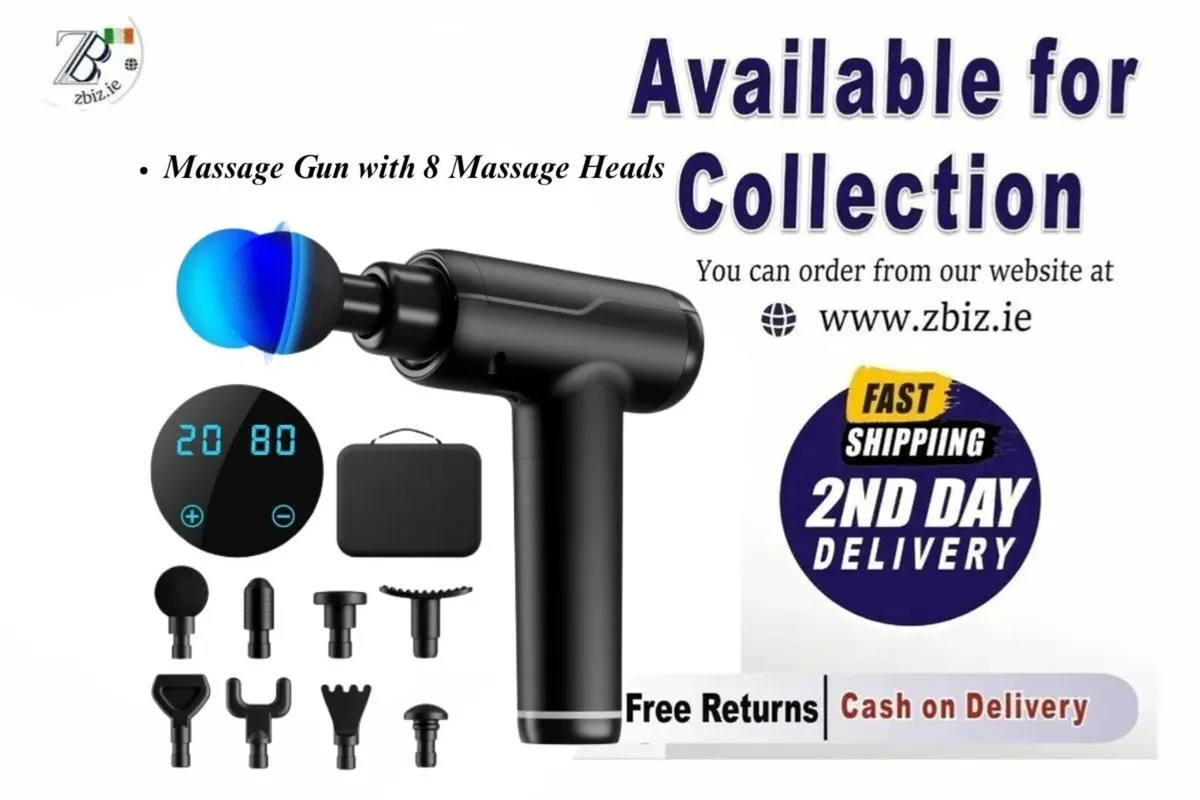 Massage Gun with 8 Massage Heads Portable - Image 1