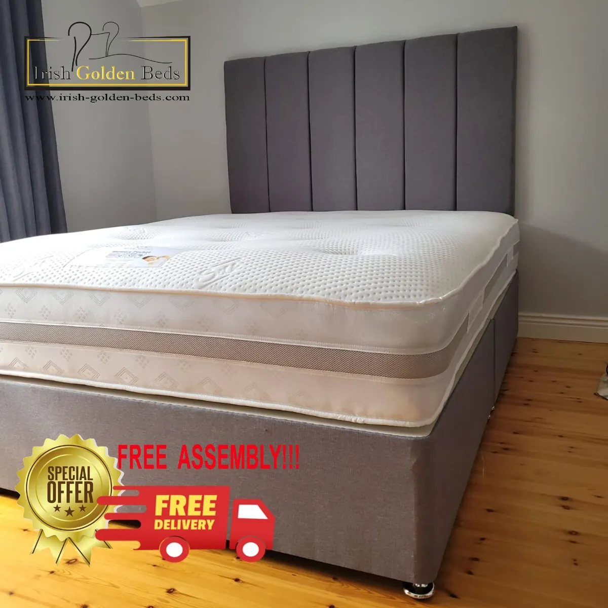 bed frame and headboard, free delivery - Image 1