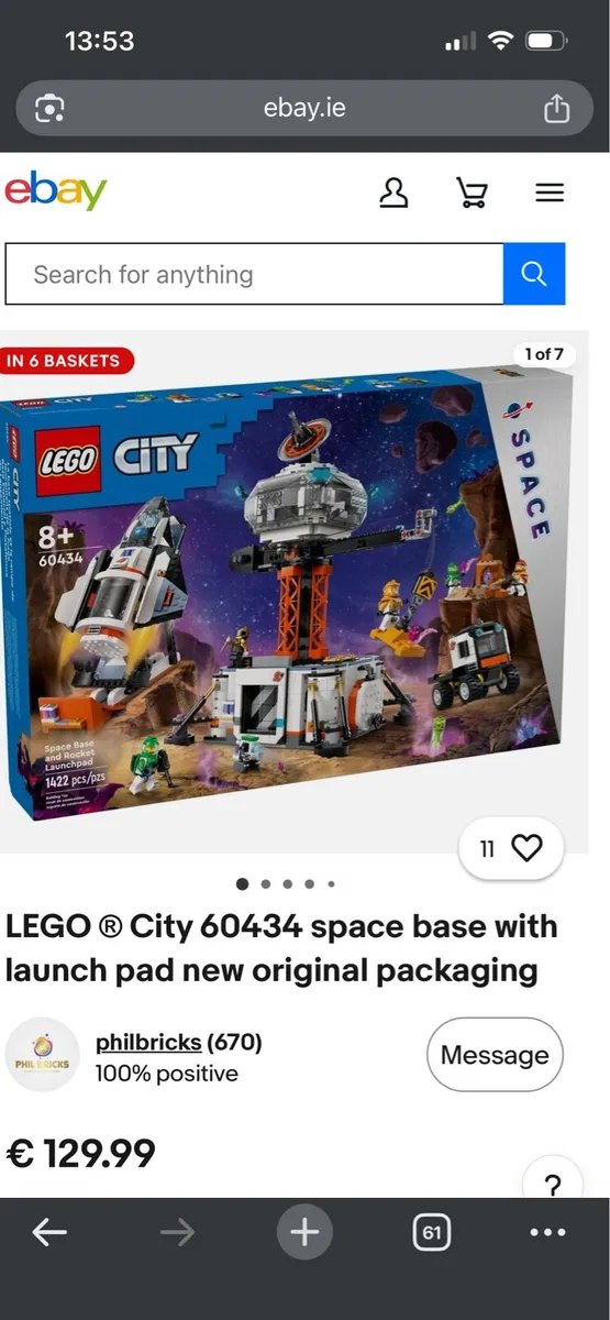Brand new unopened LEGO City Space base&launch pad - Image 4