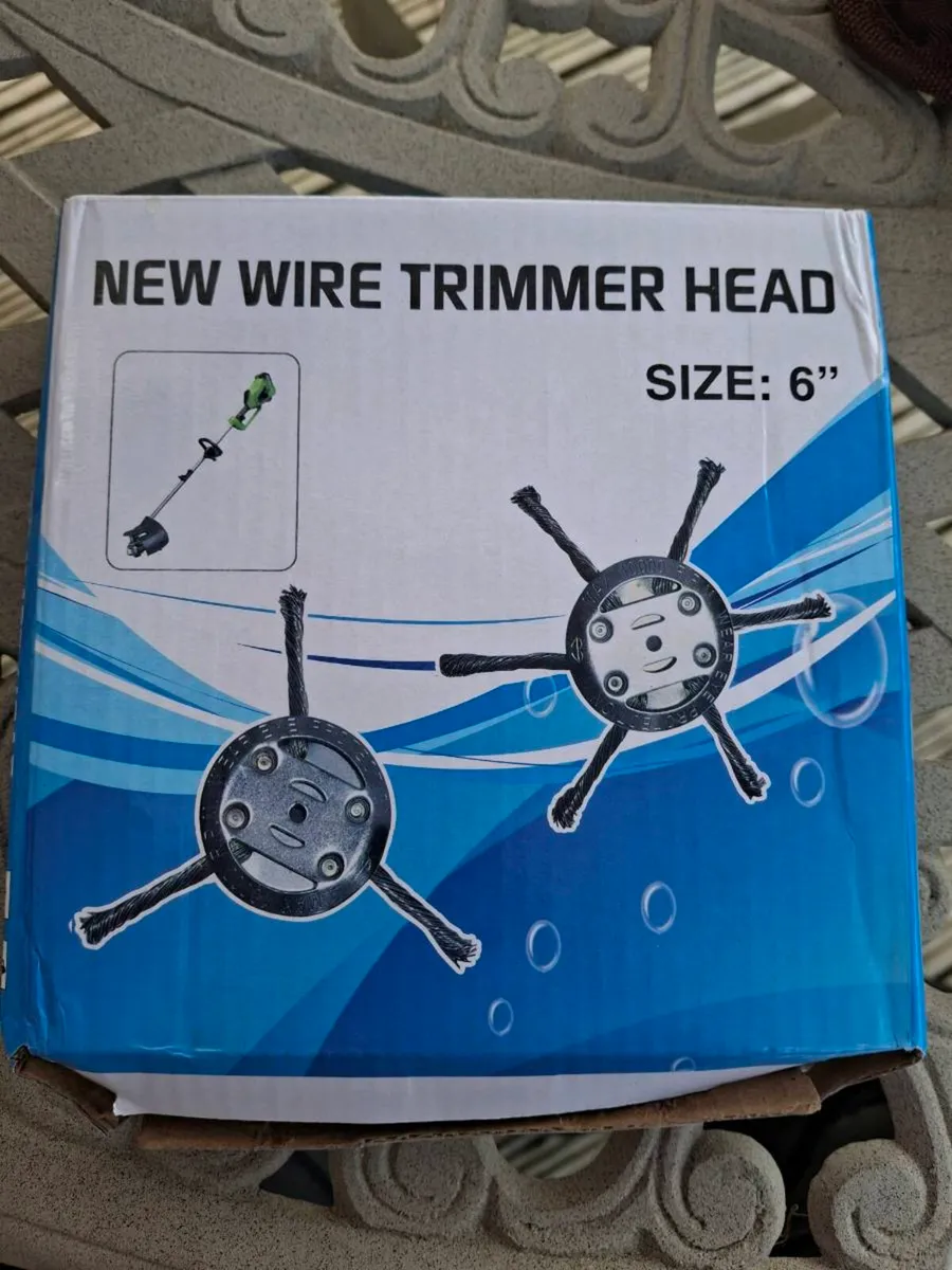 Pair of steel wire strimmer heads - Image 1