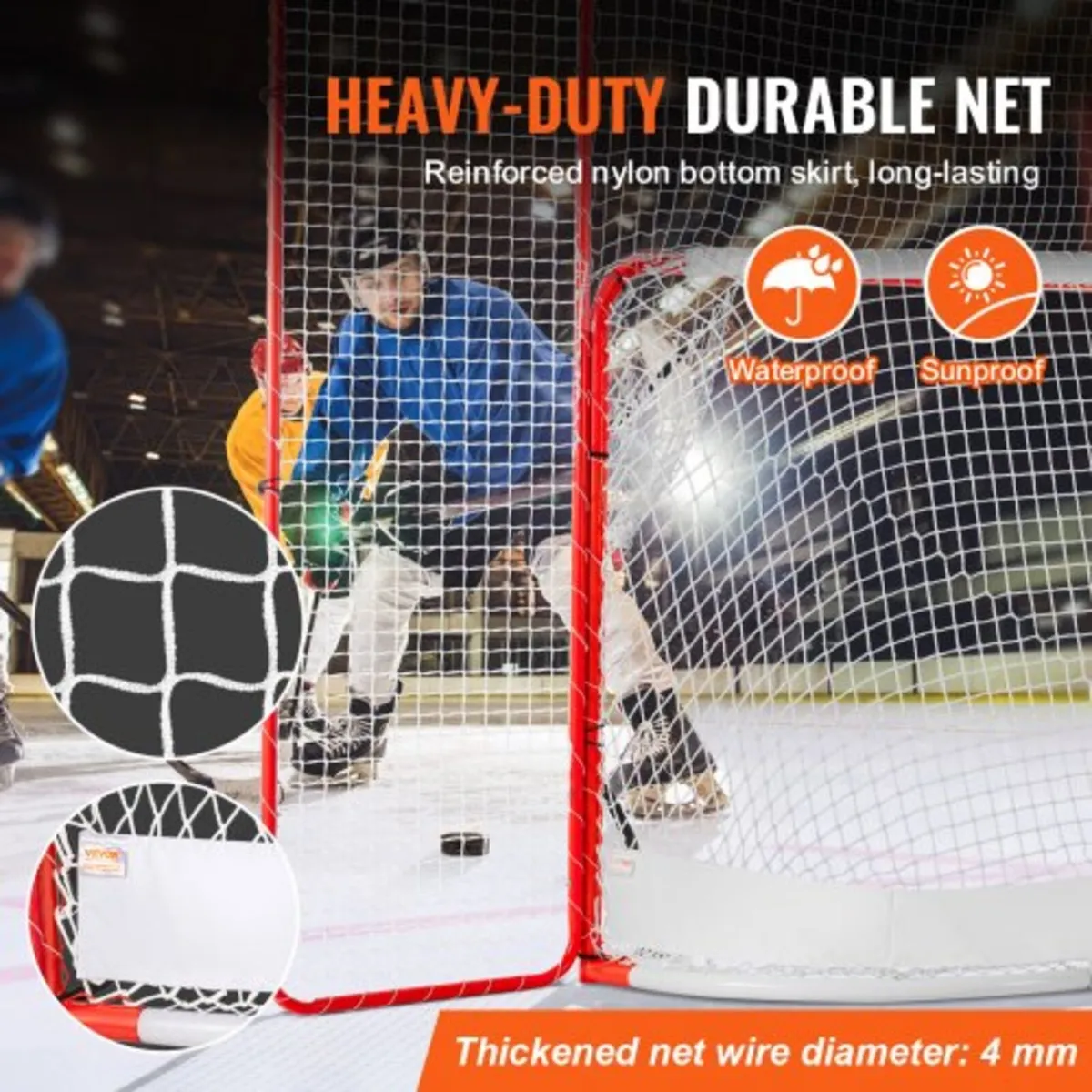 Hockey Goal with Backstop and Targets Street Outd - Image 3