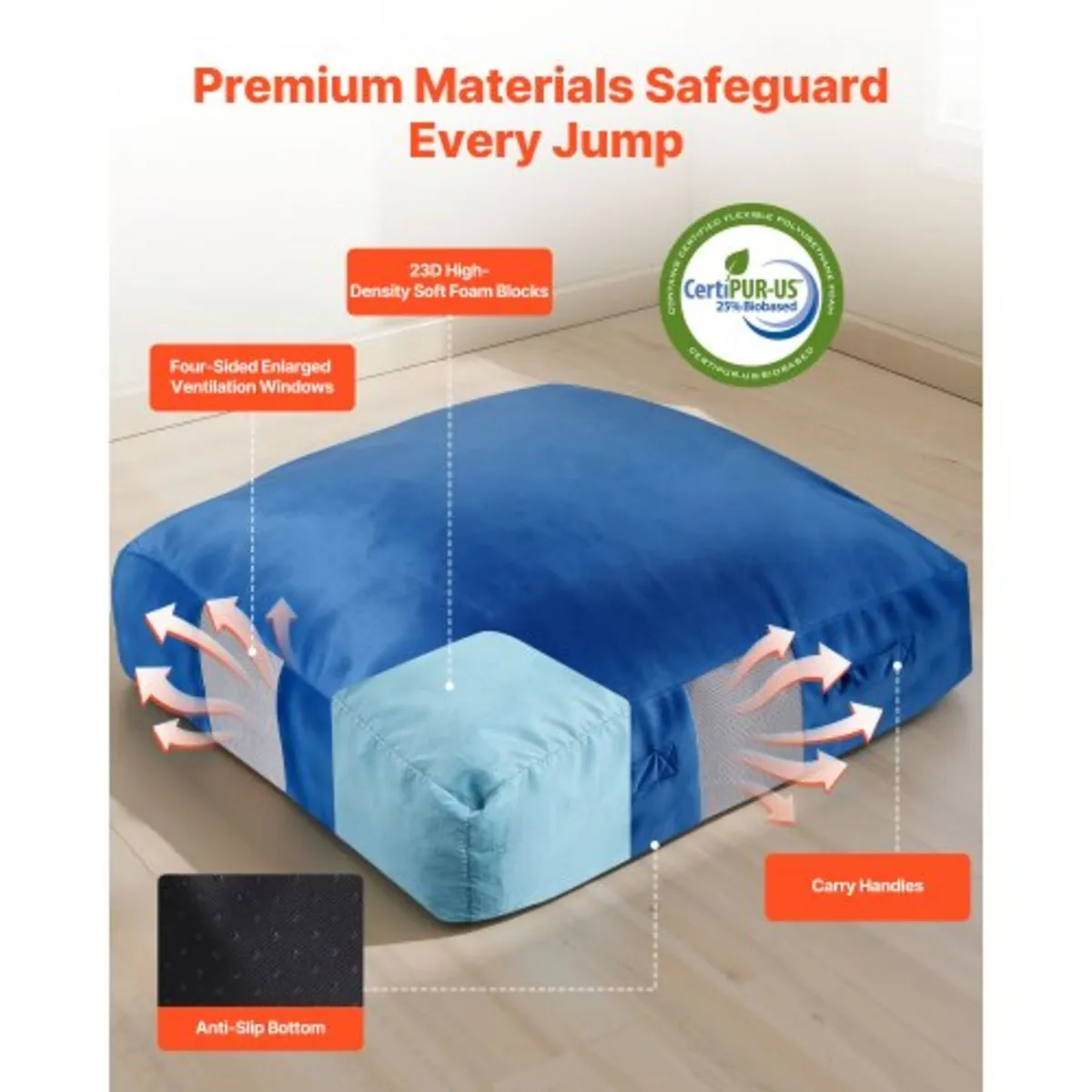 Crash Pad, 1500 x 1500 mm Crash Pad for Kids Senso - Image 3