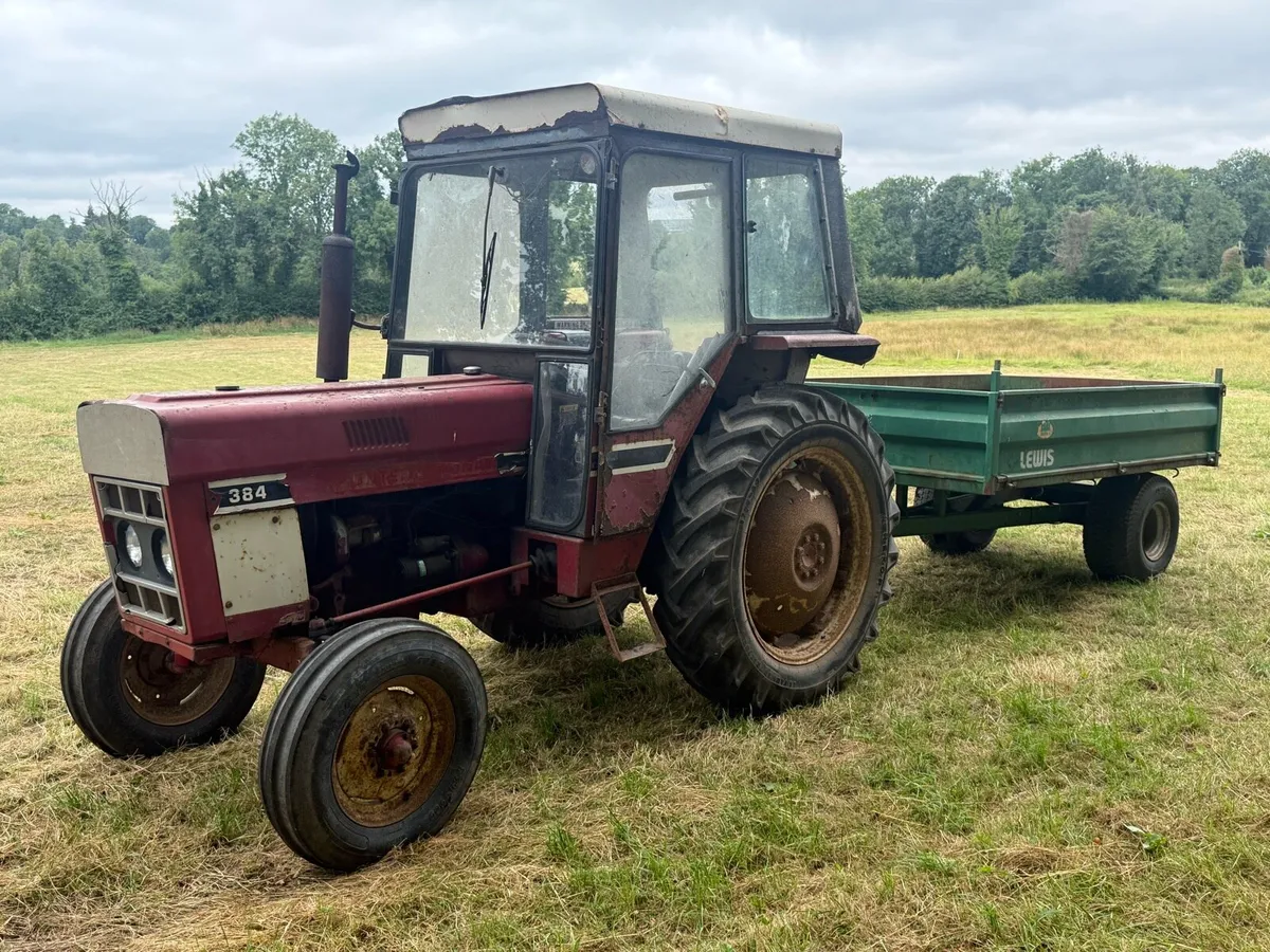 International 384 & 8x5 Lewis tipping trailer - Image 1