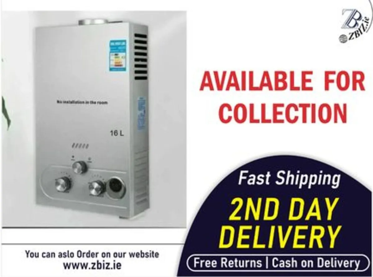 16L LPG Propane Gas Tankless Instant Water Heater - Image 1
