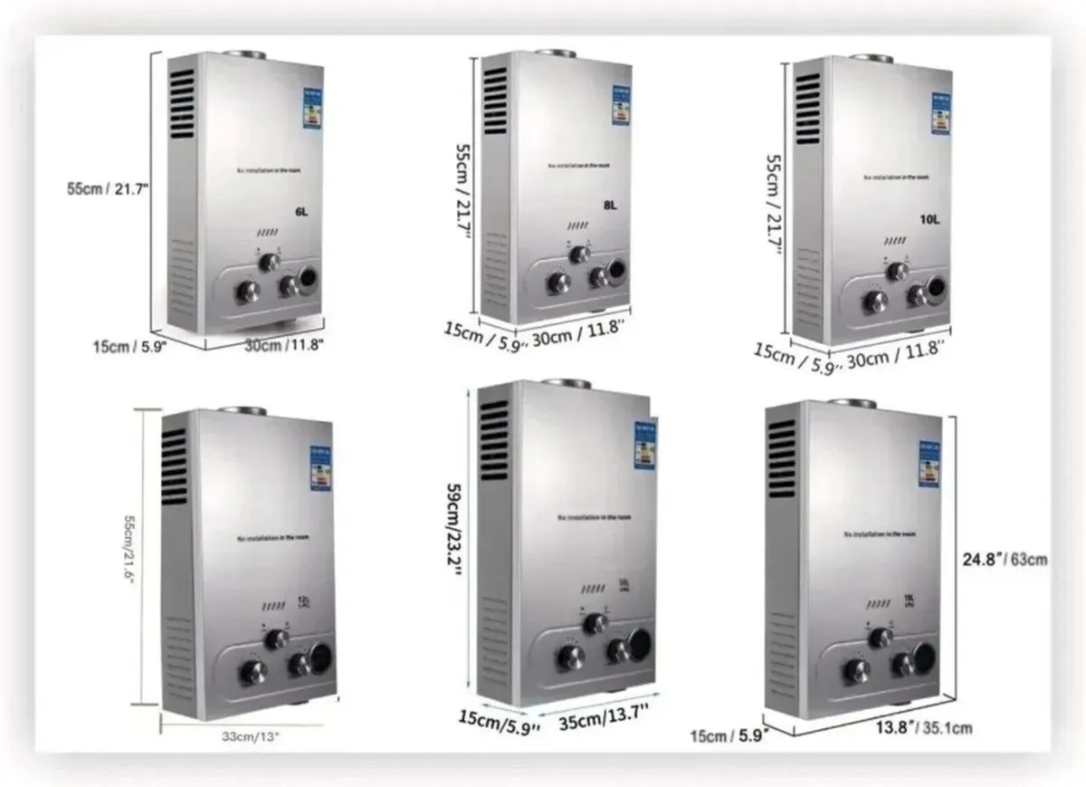 16L LPG Propane Gas Tankless Instant Water Heater - Image 3